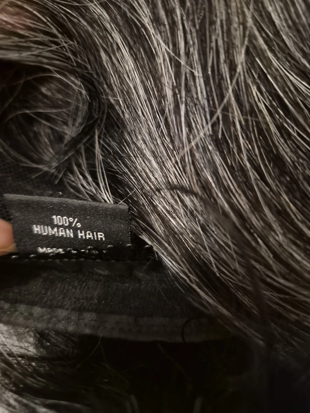 Salt/pepper human hair wog
